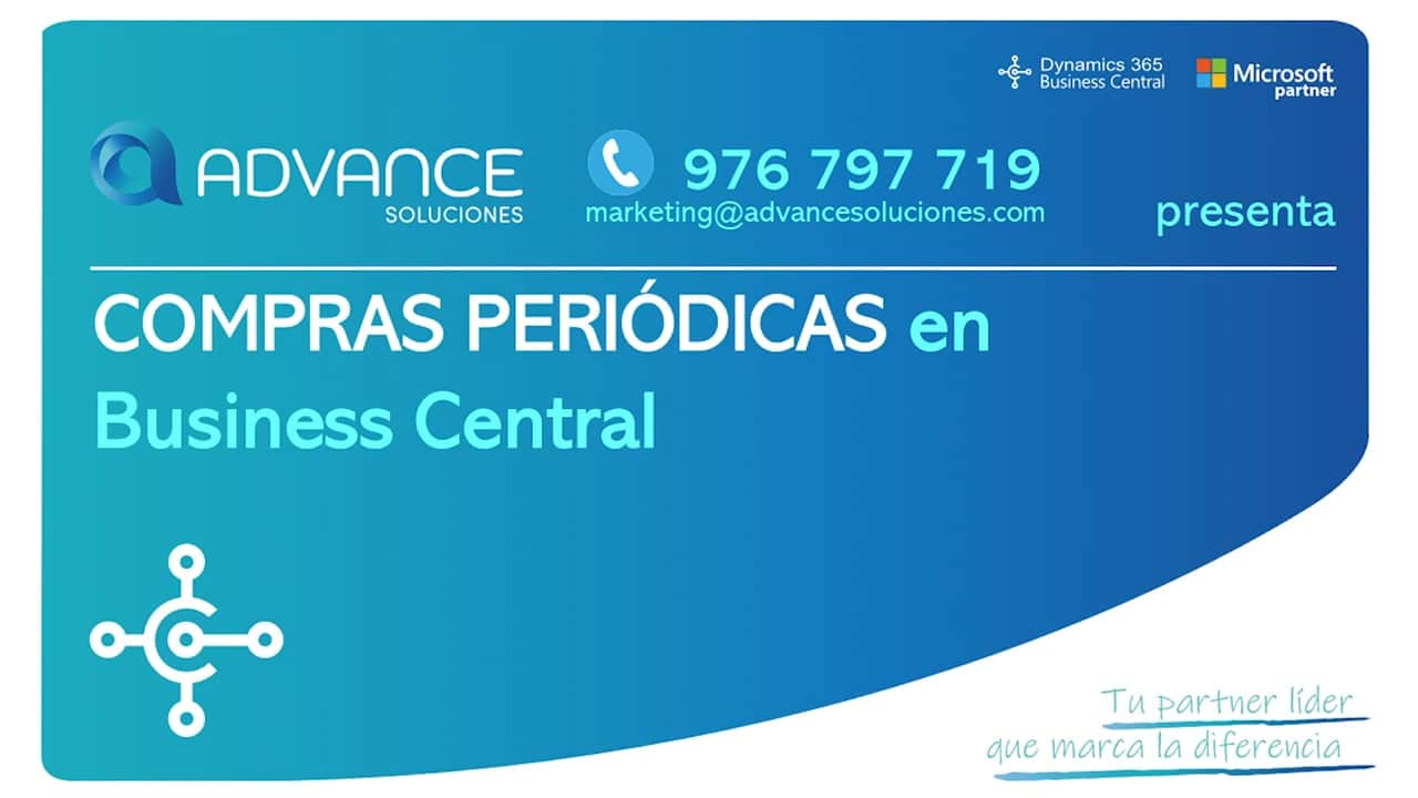 Compras periódicas en Business Central - automatizar facturas recurrentes
