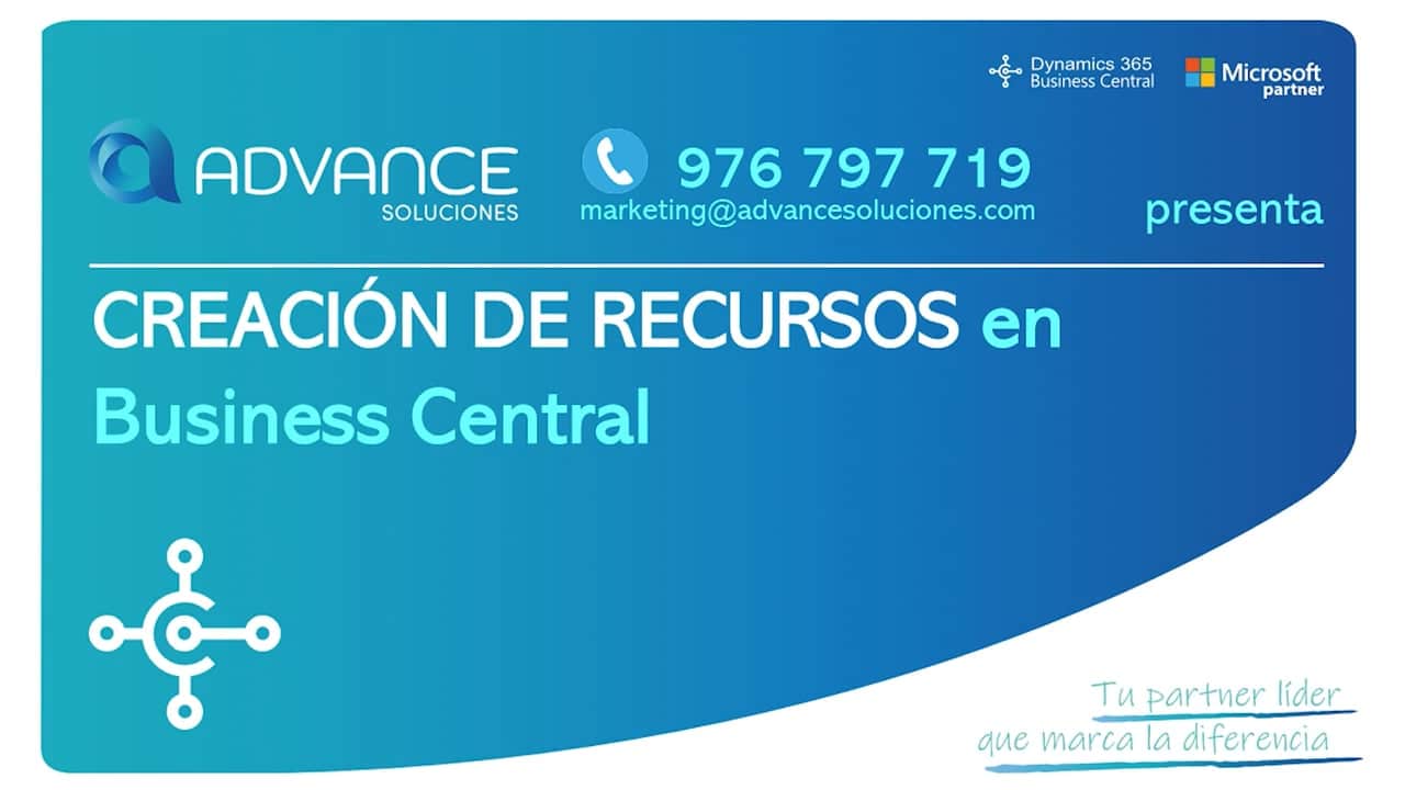 Recursos en Business Central - costes por horas