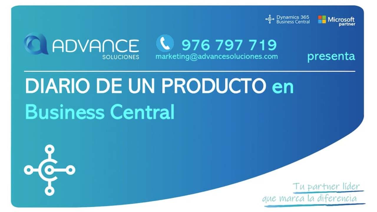 Diario de producto en Business Central - ajustes de inventario