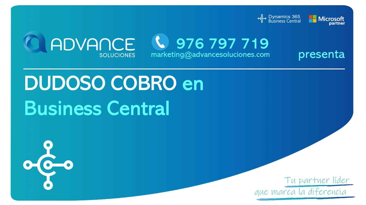 Dudoso cobro en Business Central - gestión de clientes y cuenta 436
