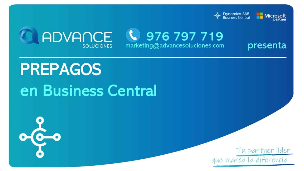 Prepagos en Business Central - anticipos de clientes