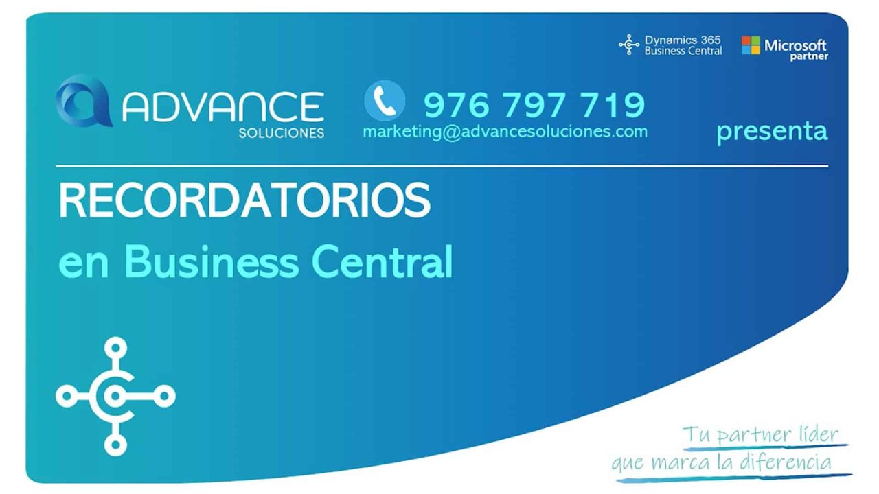 Recordatorios en Business Central - gestión de cobros y deudas